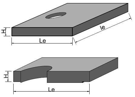 Placa bazin rectangular 1800X1800X200